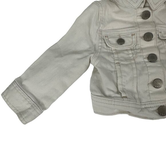 Baby Gap White Button Down Demin Jackets Size 12-18 Months - Picture 5 of 9
